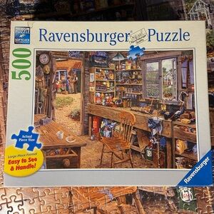 Ravensburger Dad’s Shed 500 Piece Large Format Jigsaw Puzzle – 27” x 20”